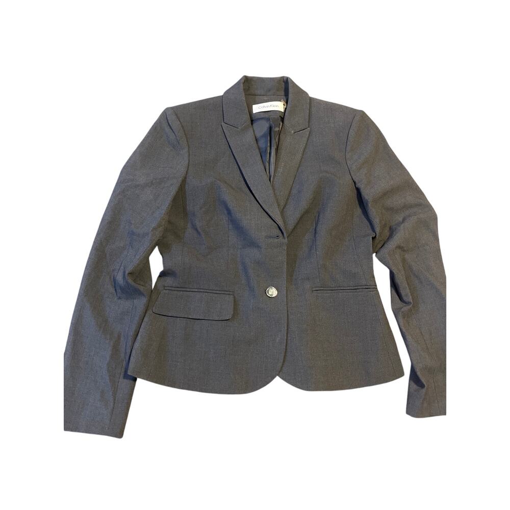 Calvin Klein Women Career Blazer And Pant Suit Classic Fit Career Office Chic